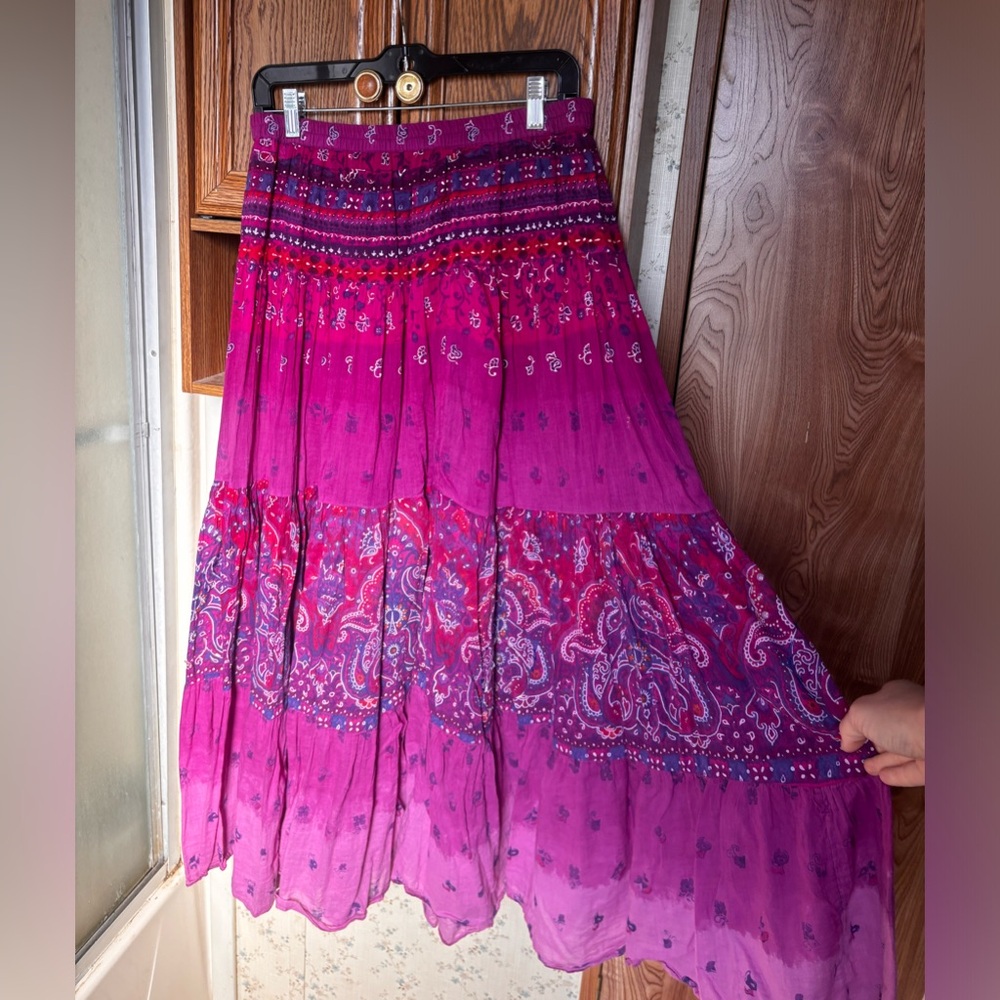 Vibrant Fuchsia Skirt handmade in India